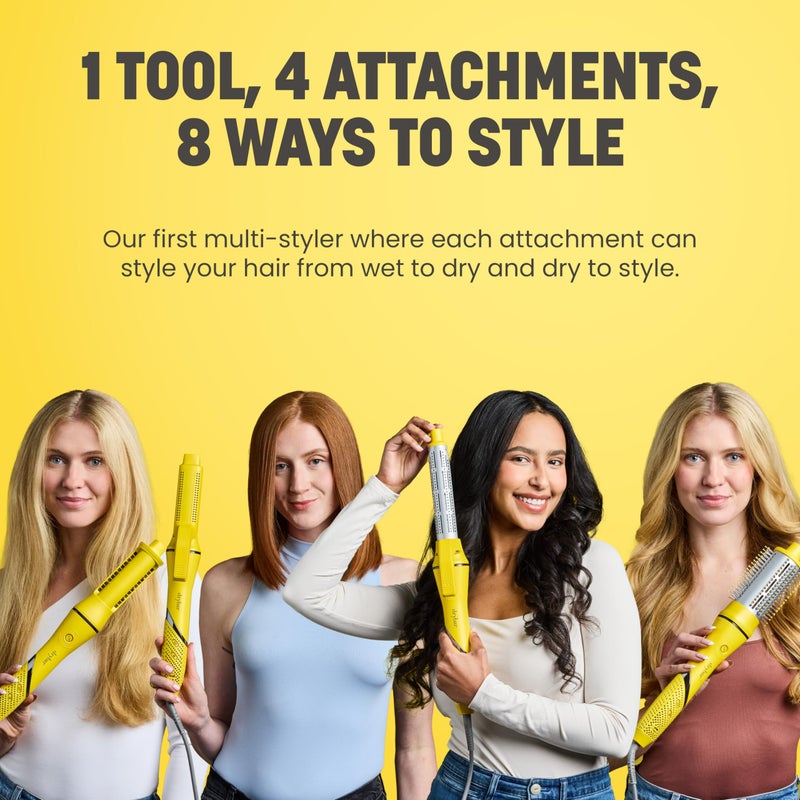 دربار Airbar الشامل الشامل + الحرارة النشطة 8-في 1 متعددة على طراز متعددة لتجفيف سريع طويل الأمد انفجارات أنماط أنيقة-التصميم الرطب أو الجاف مصنوع بسهولة - Image 2