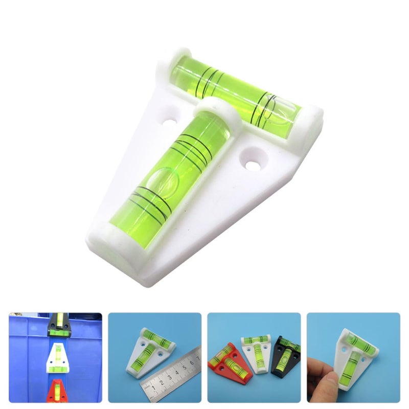 Mini T Type Horizontal Magnetic Bubble Level White Portable Angle Measuring Tool - Image 4