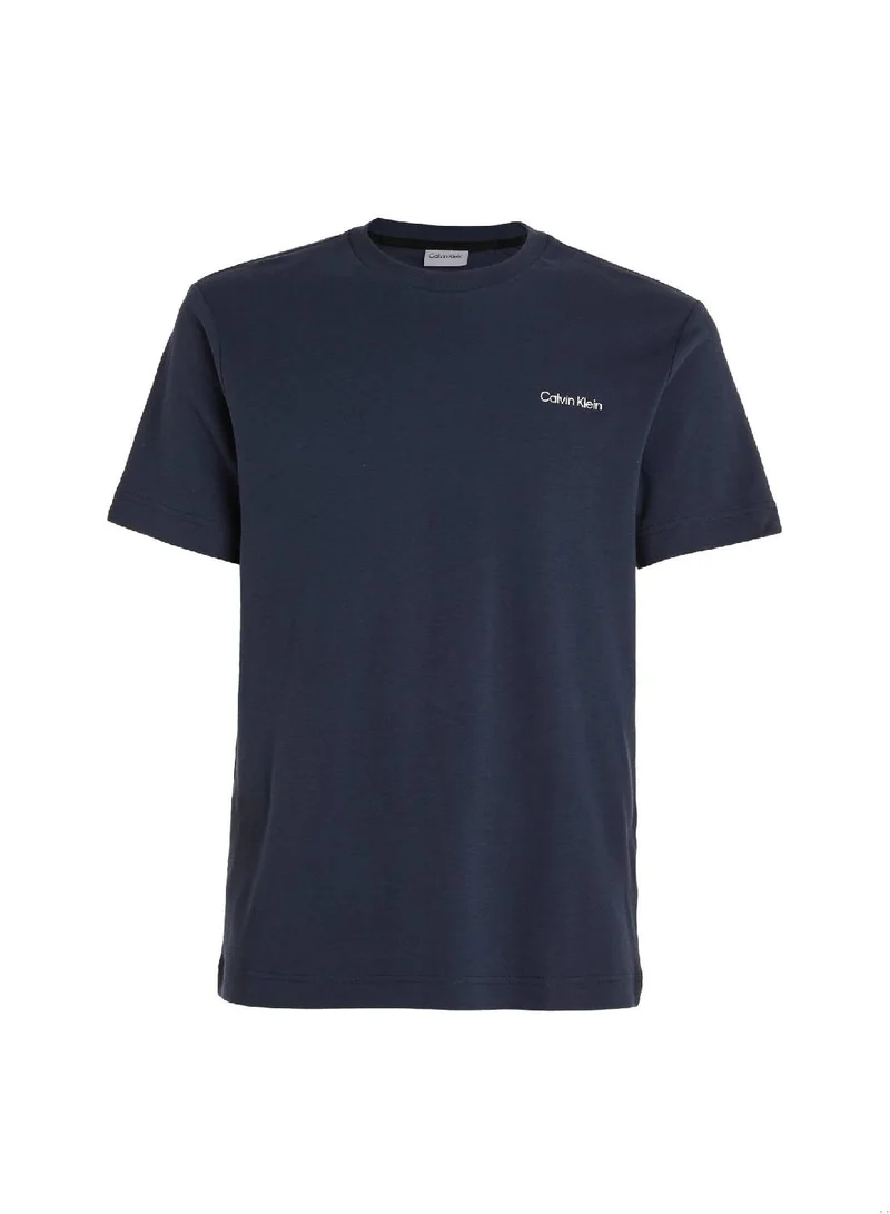CALVIN KLEIN Calvin Klein Men's T-Shirt - Casual Top - Cotton , Blue