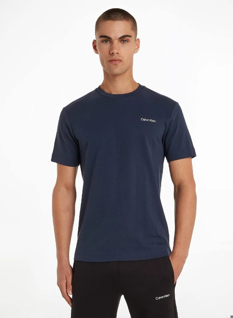 CALVIN KLEIN Calvin Klein Men's T-Shirt - Casual Top - Cotton , Blue