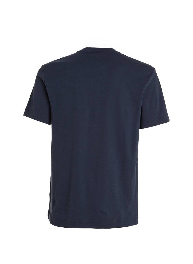 كالفن كلاين تتيشيرت للرجال   - قميص كاجوال  - قطن, أزرق - Image 4