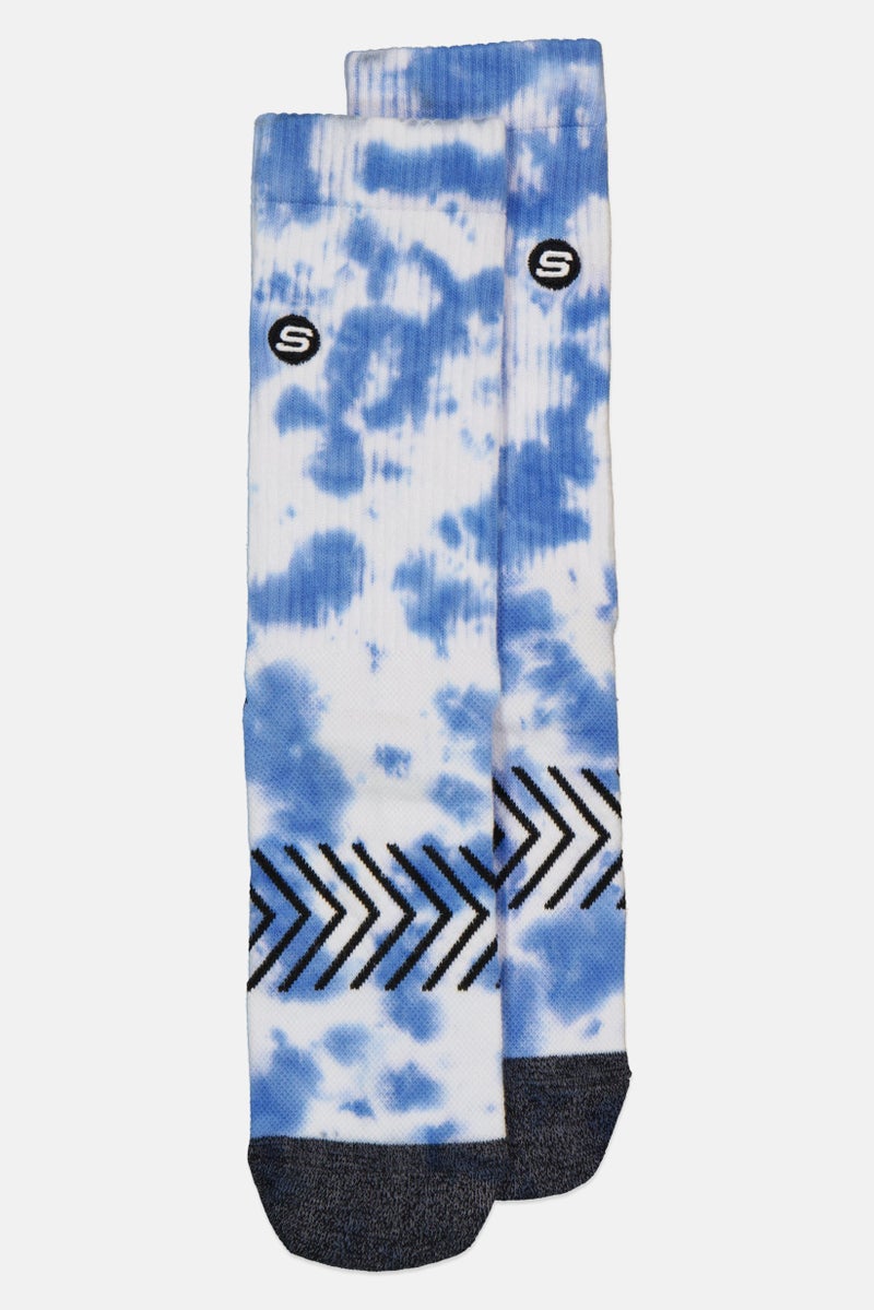 SKECHERS Women Tie Dye Crew Socks, Multicolor - Image 1