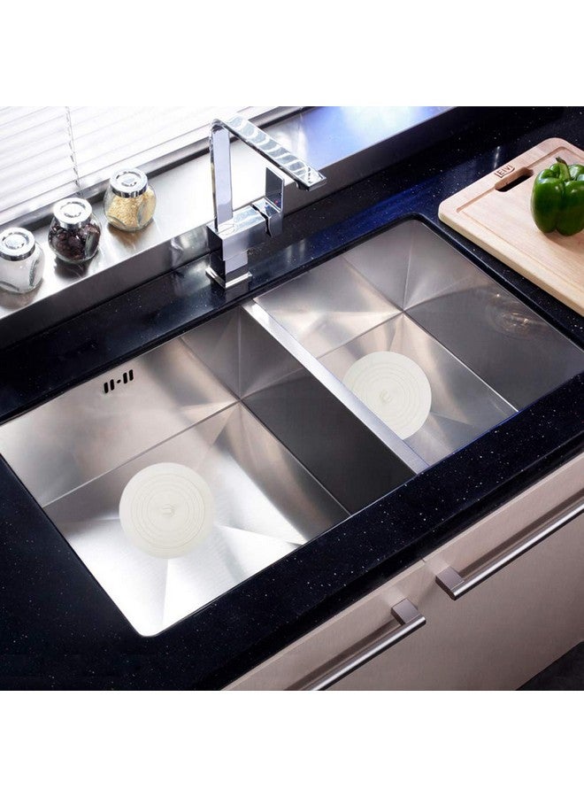 V-TOP Tub Stopper 2 Pack, 6 inches Large Silicone Drain Plug Hair Stopper Flat Suction Cover for Kitchen Bathroom and Laundry - Image 2