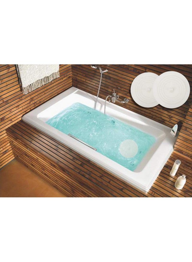 V-TOP Tub Stopper 2 Pack, 6 inches Large Silicone Drain Plug Hair Stopper Flat Suction Cover for Kitchen Bathroom and Laundry - Image 4