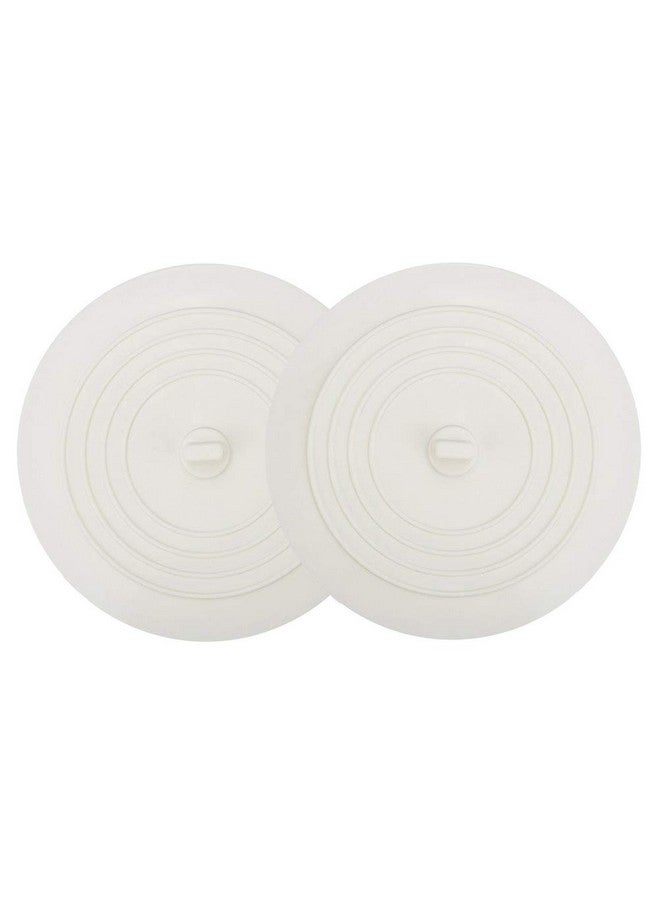 V-TOP Tub Stopper 2 Pack, 6 inches Large Silicone Drain Plug Hair Stopper Flat Suction Cover for Kitchen Bathroom and Laundry - Image 1