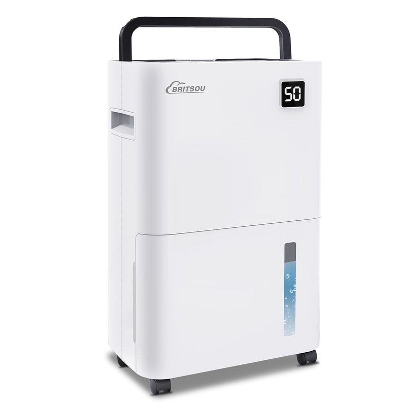 Britsou 50 Pints Dehumidifier for Basement Britsou Dehumidifiers for Home with Drain Hose  Quiet Smart Dehumidifier with 3 Modes 24 Hr Timer  Ideal for Home Bedroom Bathroom 