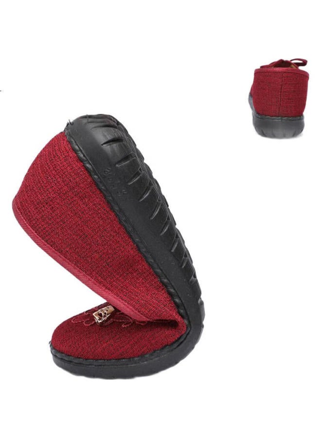 Weizhi Old Beijing Cloth Shoes Women'S Single Shoes Elderly Shoes Soft Bottom Mother Shoes Embroidered Chinese Style National Wind One-Step Wz1034 38 - Image 1