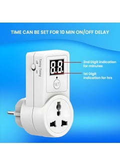GIANT IMPEX GAINT IMPEX 230 Volt 3 pin Plugin Countdown Off Delay Timer Programmable Timer Switch with Adjustable Countdown Settings for Appliances Heaters Lights Energy Saving and Automation  - Image 2