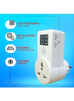 GIANT IMPEX GAINT IMPEX 230 Volt 3 pin Plugin Countdown Off Delay Timer Programmable Timer Switch with Adjustable Countdown Settings for Appliances Heaters Lights Energy Saving and Automation  - Image 3