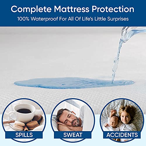 Sleepsteady King Size Luxury Tencel Mattress Protector, 100% Waterproof, Ultra Soft, Naturally Cooling & Breathable, Deep Pocket Up to 18" - Image 3