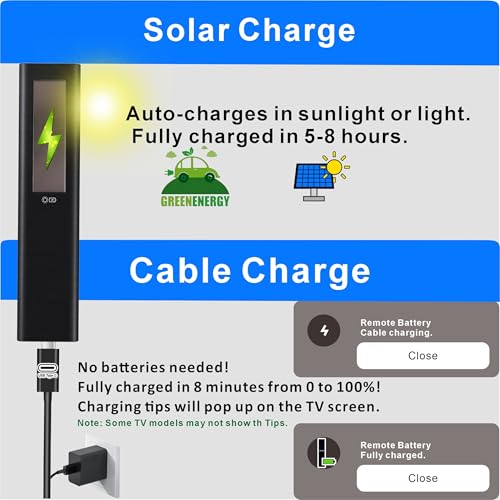 B BraiNice Replacement for Samsung Smart TV Remote Control Rechargeable Samsung Solar TV Remote 20262019 Universal Fast Charging Solarcell Free USB C Cable Voice Bluetooth 2Year Warranty - Image 3