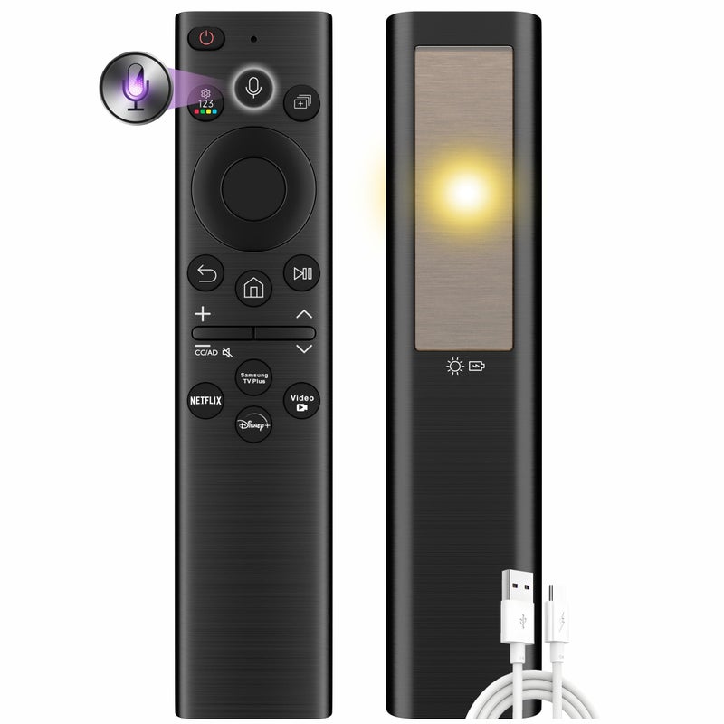 B BraiNice Replacement for Samsung Smart TV Remote Control Rechargeable Samsung Solar TV Remote 20262019 Universal Fast Charging Solarcell Free USB C Cable Voice Bluetooth 2Year Warranty - Image 2