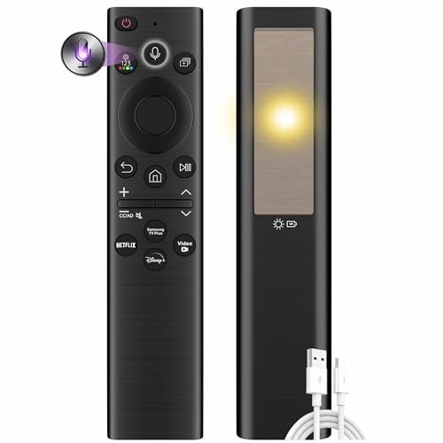 B BraiNice Replacement for Samsung Smart TV Remote Control Rechargeable Samsung Solar TV Remote 20262019 Universal Fast Charging Solarcell Free USB C Cable Voice Bluetooth 2Year Warranty - Image 1