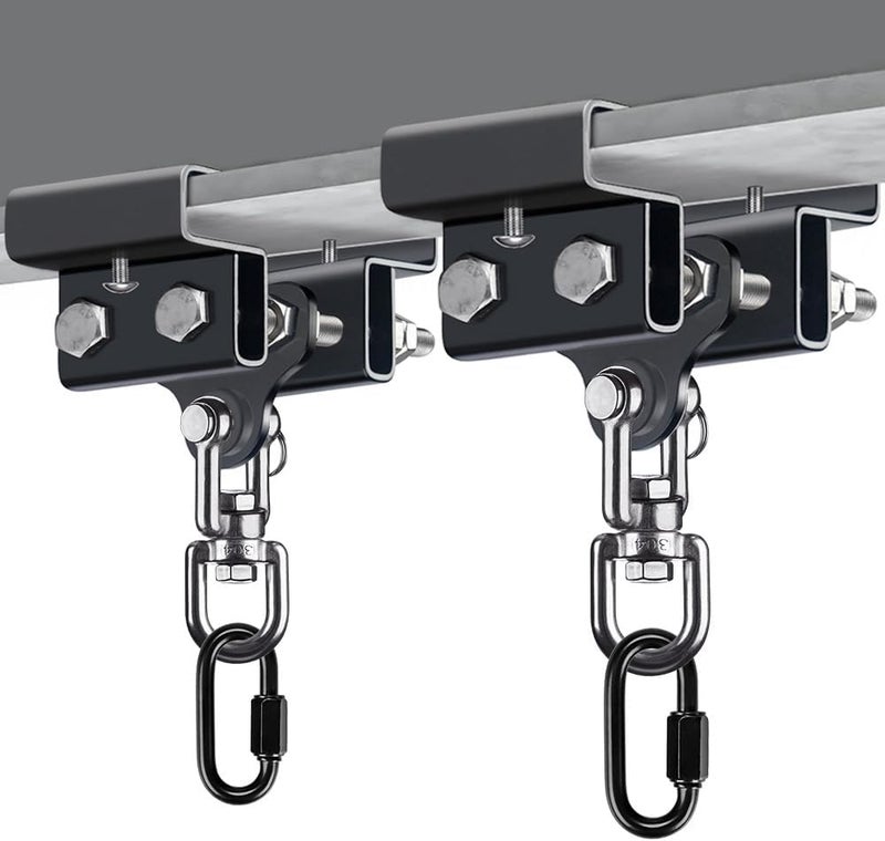 BeneLabel Punching Bag Hanger for I Beam 880 LBs Capacity Heavy Bag Mount Width Adjustable Boxing Bag Holder & Steel Beam Clamp for Beam - Image 1