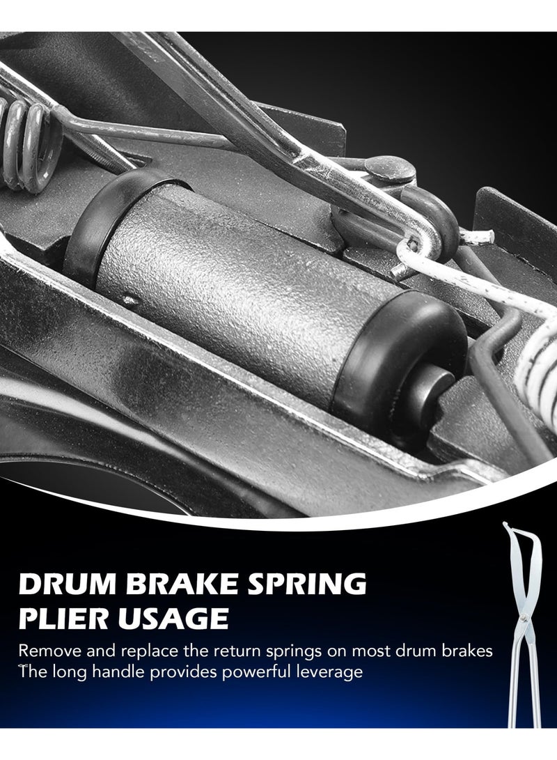 8pc Drum Brake Tool Kit, Drum Brake Tool with Drum Brake Spring Tool, Brake Spring Compressor, Brake Spring Pliers, Drum Brake Adjusting Tool, Brake Spoon Set, Brake Drum Tool Kit  - Image 5