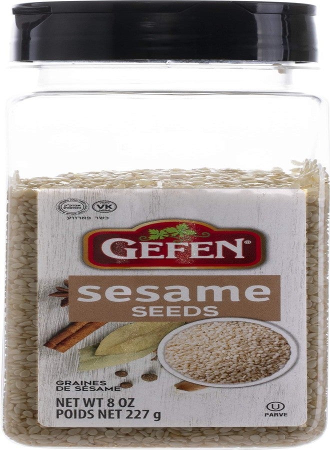 Gefen Whole Hulled White Sesame Seeds, 8oz Shaker Canister, Double Spout For Pouring & Sprinkling - Image 2