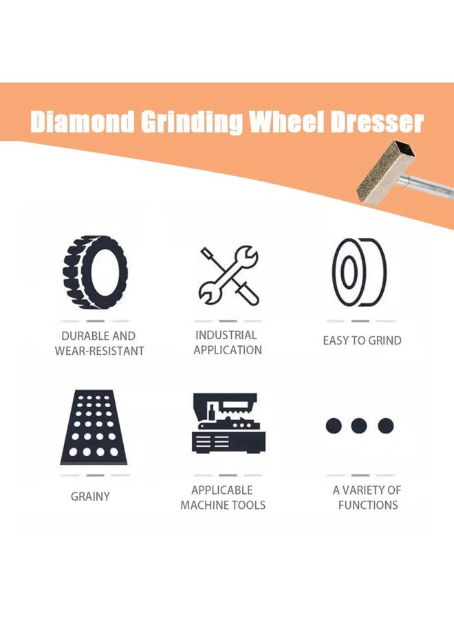 Fydun Grinding Wheel Dresser, Diamond Grinding Disc Wheel Stone Dresser Correct Tool Dressing Bench Grinder for Truing Grinding & Deburring Wheels - Image 5