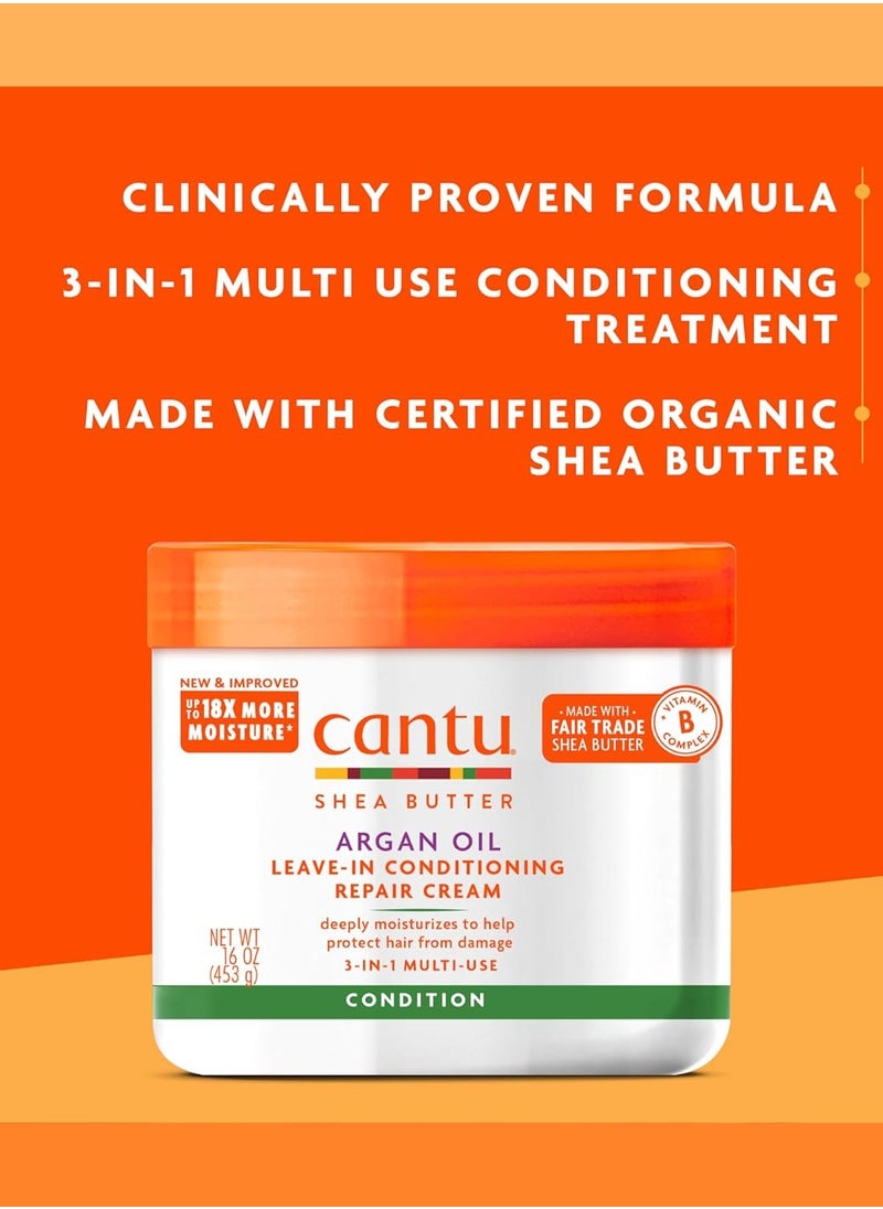 Cantu Argan Oil Leave-In Conditioner Creamy Repair, 16 oz