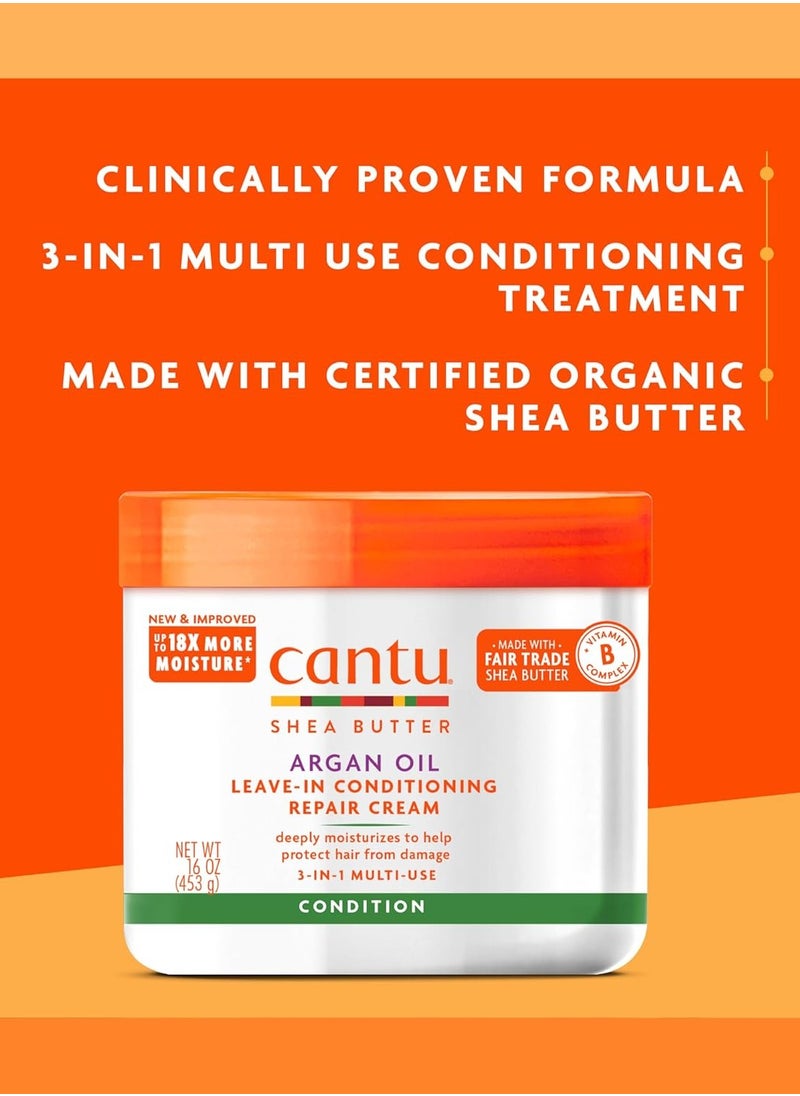 Cantu Argan Oil Leave-In Conditioner Creamy Repair, 16 oz