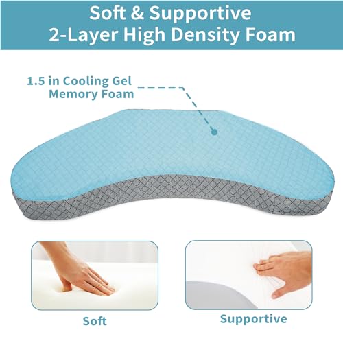 Zomaple Bedsore Pressure Relief Pillow, Grey – Offload Pressure to Prevent Bed Sores & Ease Turning – 30° Positioning, Cooling Gel Top, 2 Non-Skid Removable Covers – Knee Wedge Pillow Versatility - Image 5