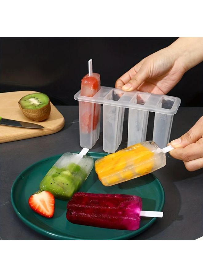 Transparent BPA Free Flexible Popsicle Mold Dishwasher Safe For Homemade Ice Cream - Image 2