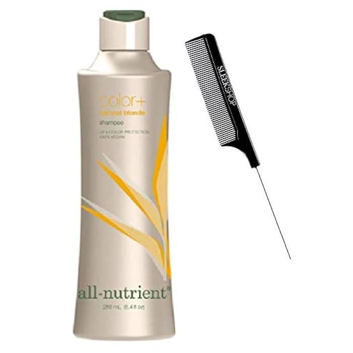 All Nutrient Color+ Shampoo, Color Plus Depositing Tones to Add Hint of Hair Color + Dye (w/Sleek Comb) Haircolor UV+ Color Protection, 100% Vegan (Warm Blonde - 8.4 oz)