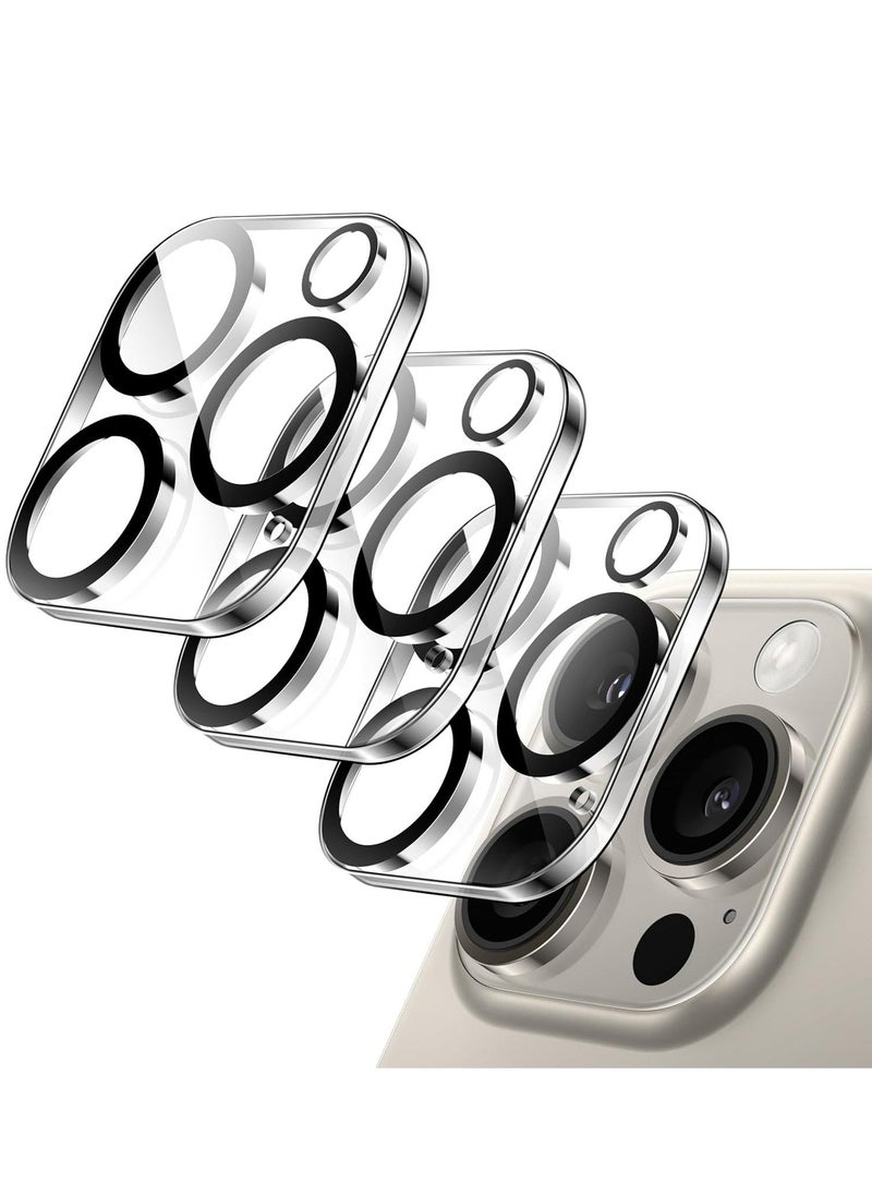 Raxoom 3-Pack Camera Lens Protector for iPhone 16 Pro (6.3-Inch) & iPhone 16 Pro Max (6.9-Inch) – [9H Tempered Glass] [Anti-Scratch] [Case Friendly] [HD Clear] [Night Shot Compatible] - Image 1