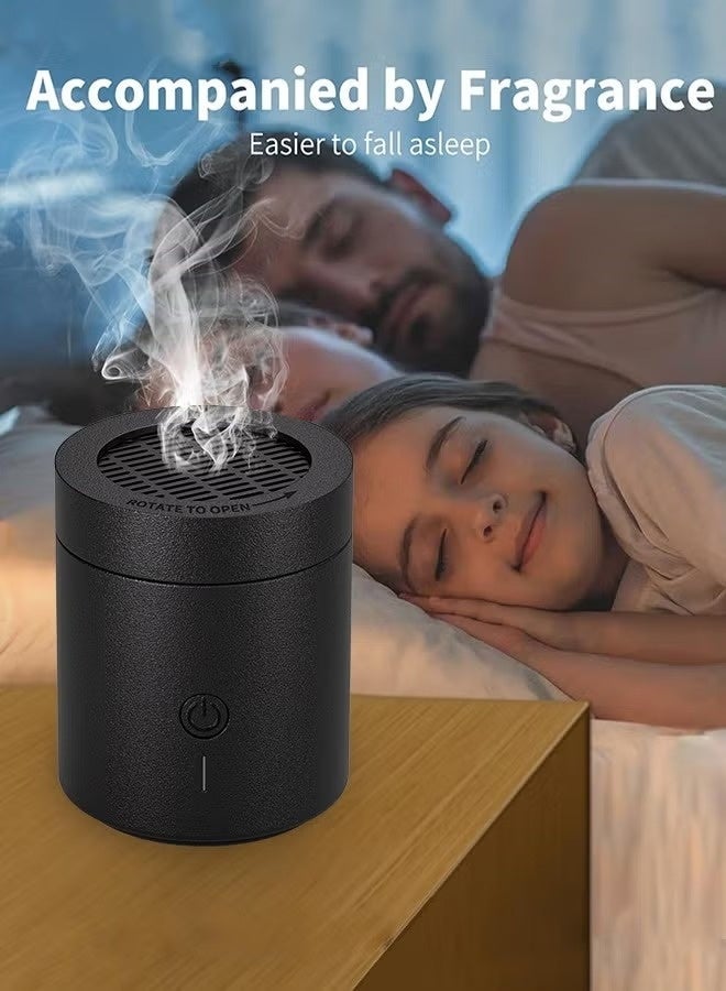 Telawah موقد بخور إلكتروني محمول   معطر بخور سيارة قابل لإعادة الشحن برأس دوار وسرعة تسخين عالية - Image 4