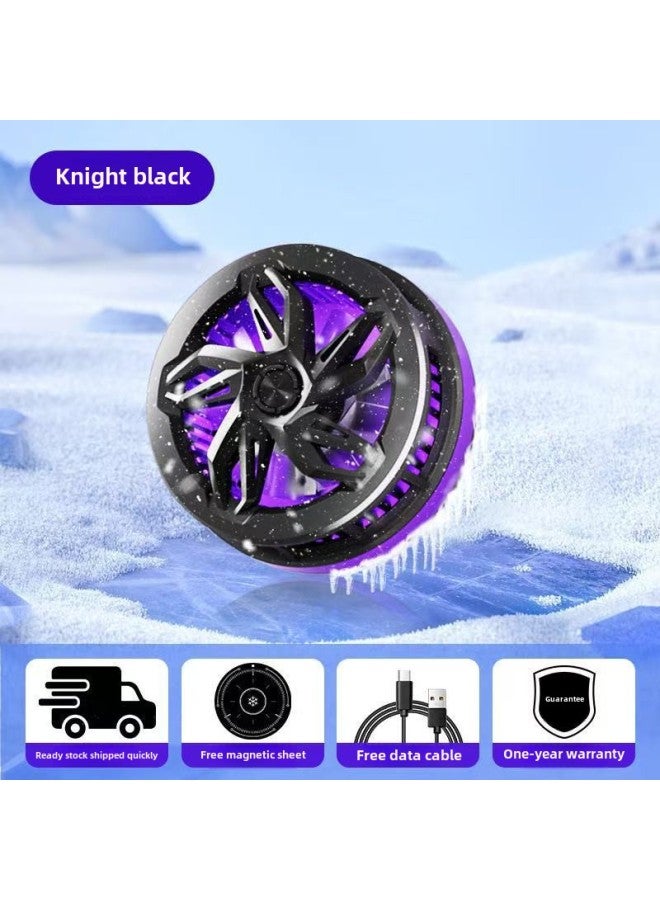 S21 Semiconductor Mobile Phone Radiator Icing Mute Magnetic Hand Tour Live Cooling Digital Display Back Clip-Colour:S18 Magnetic Style Black  - Image 1