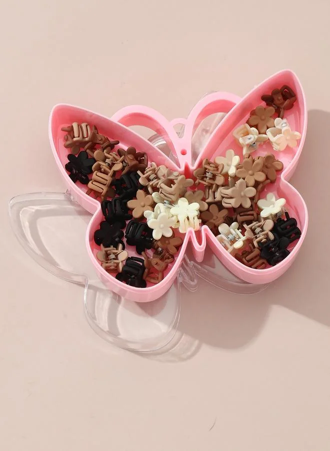 تايك تو طقم مشابك شعر أزهار 40 قطعة مع علبة