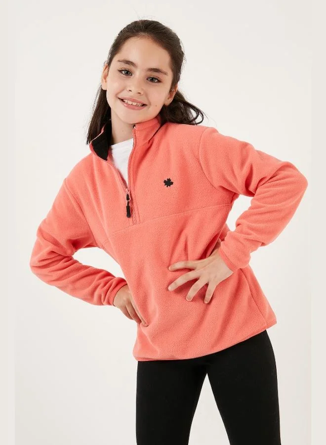 Lela Lela Soft Texture Zippered Stand Collar Raised 2-Pack Polar Kids POLAR 5905002S2