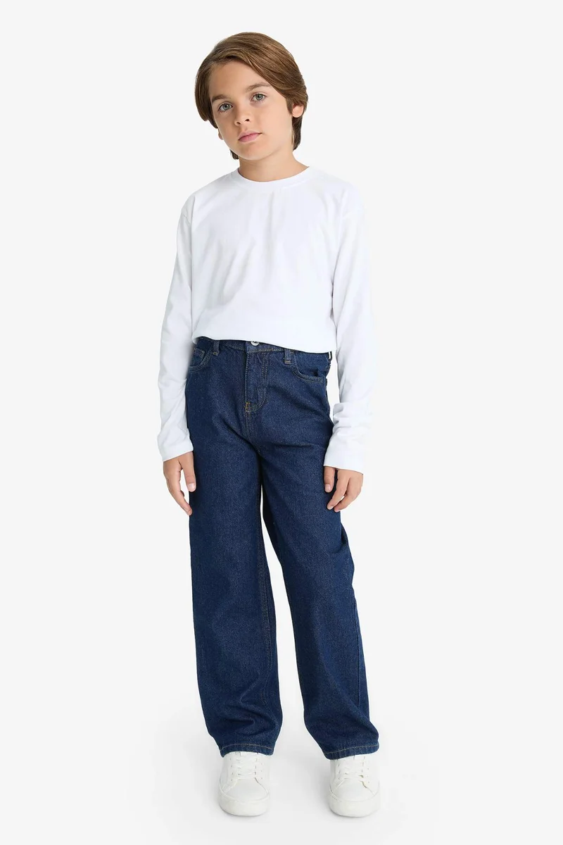ديفاكتو Boy Wide Leg Straight Leg Jeans