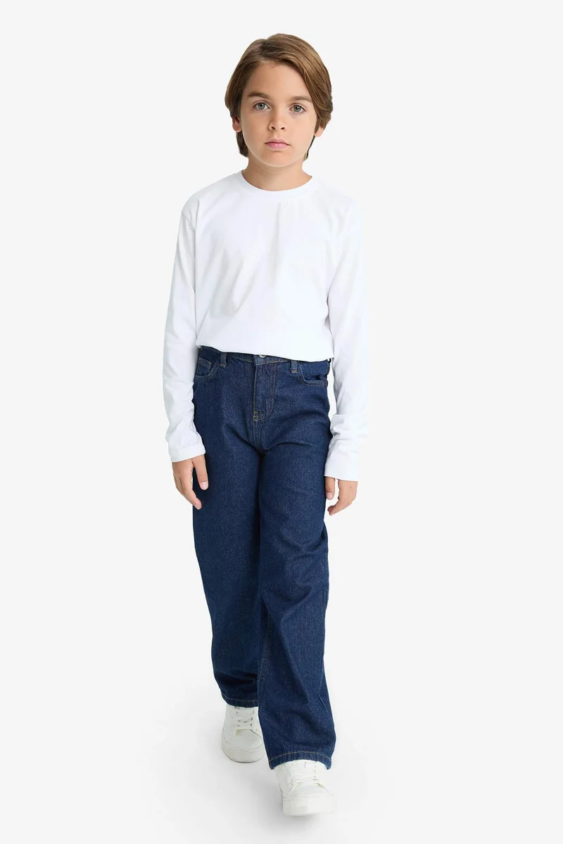 ديفاكتو Boy Wide Leg Straight Leg Jeans