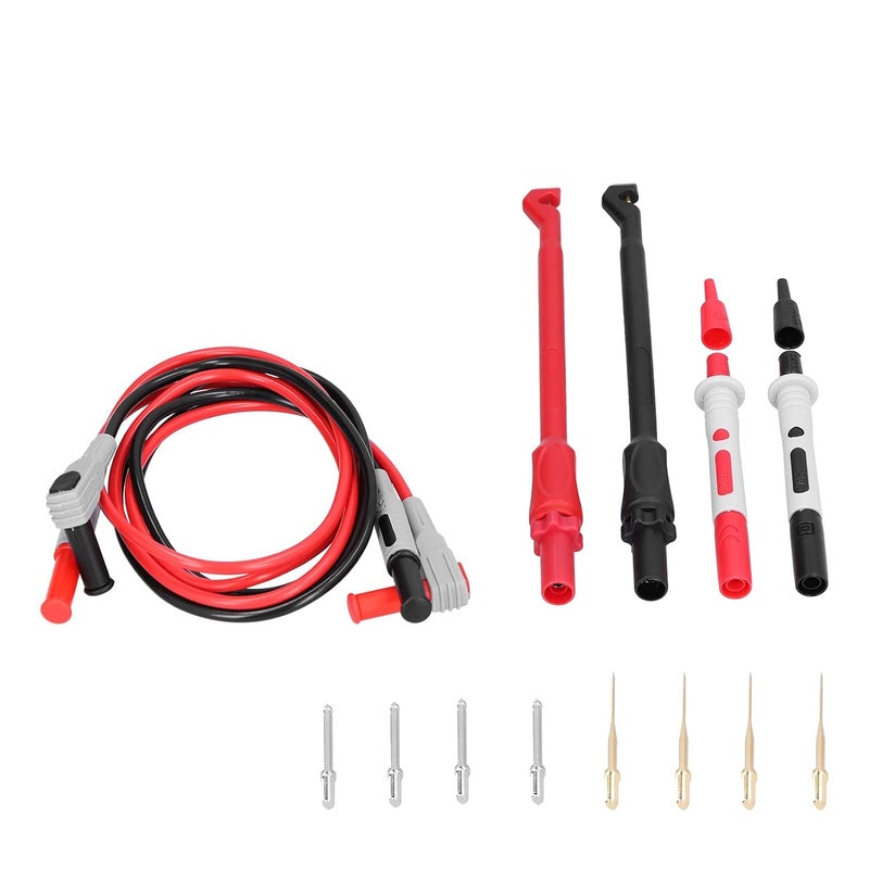 P1033B Banana Plug Test Probe Wire Kit, Multimeter Test s Kit, B l with Sile Cover for S Conductivity, Replaceable Hook for Home, - Image 1
