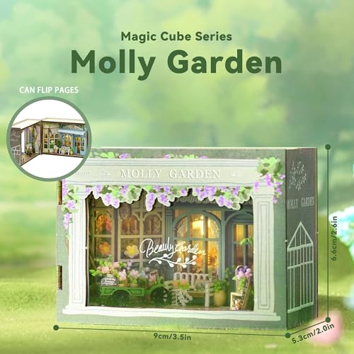Flever Dollhouse Miniature DIY House Kit Creative Room with Furniture for Romantic Valentines Gift Molly Garden - Image 5