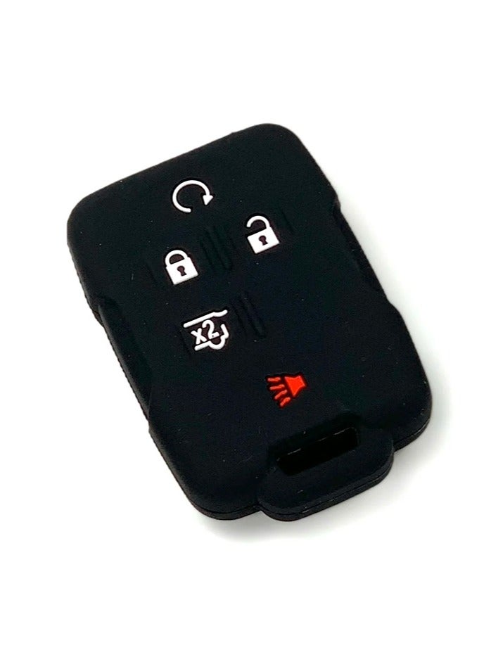 Service Zone Silicone Smart Remote Car Key Chain Cover Case 5 Buttons For 2014 2015 2016 Chevrolet GMC Sierra Colorado Silverado 1500 2500 3500  - Image 2