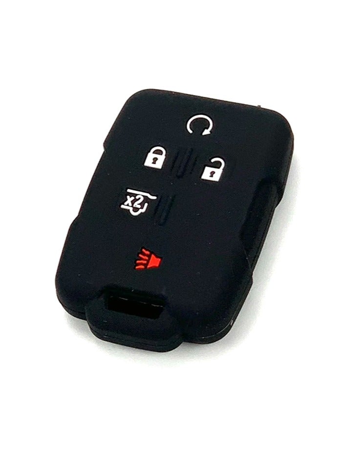 Service Zone Silicone Smart Remote Car Key Chain Cover Case 5 Buttons For 2014 2015 2016 Chevrolet GMC Sierra Colorado Silverado 1500 2500 3500  - Image 3