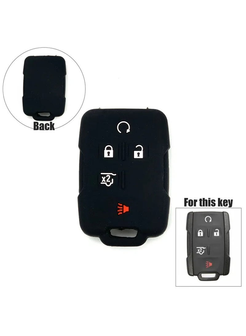 Service Zone Silicone Smart Remote Car Key Chain Cover Case 5 Buttons For 2014 2015 2016 Chevrolet GMC Sierra Colorado Silverado 1500 2500 3500  - Image 5