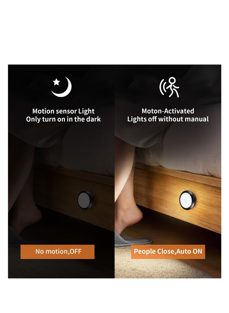 Motion Sensor Security Lights, Puck Lights with Remote Control, Lighting for Kitchen, Rechargeable Bedroom, Sairs, Hallway, Indoor Wall with Alarm Noise Maker Function(3 Modes Upgraded Version) ﻿ ﻿ - Image 3