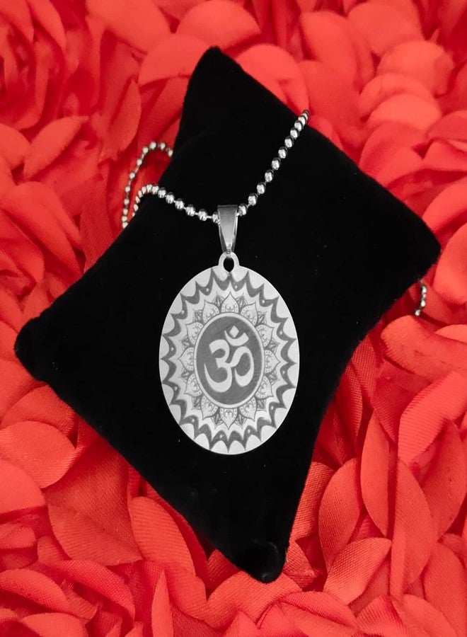 M Men Style Stainless Steel Aum Om Pendant Necklace Yoga Hindu Spiritual Amulet Charm Jewelry Accessory For Men And womenn SujalPn2022417 - Image 3