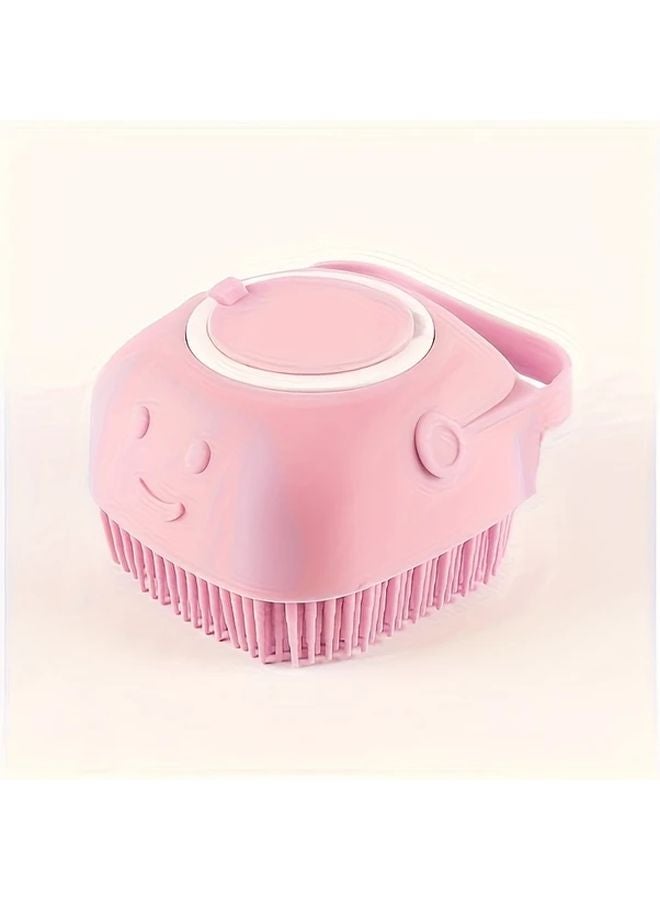 فرشاة تدليك السيليكون الوردي للحيوانات الأليفة مع كرة تدليك للكلاب والقطط - Image 1