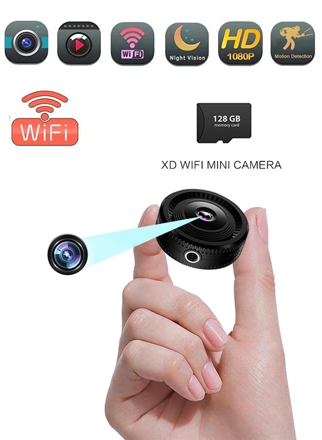 Wireless Network Camera Mini WiFi Camera , with 128G Card, 1080P HD Home Night Vision Remote Monitoring Micro for Home Offices Security - Image 4