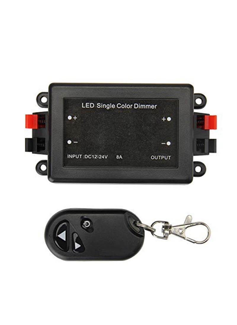 Generic - DC 12-24V LED Single Color Light Strip, Wireless RF Remote Controller Dimmer, PWM digital dimming, for SMD 5050 3528 Single Color LED Strip Light Rope Lights, MR16 LED spotlight (Black) - Image 1