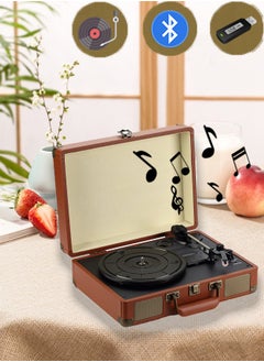 Generic Record Player Bluetooth Audio Living Room Retro European Gramophone Omament Birthday Gift Film Record Player  - Image 1