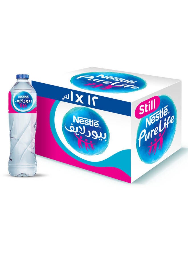 Nestle - Pure Life Water 1 L Pack of 12 - Image 1