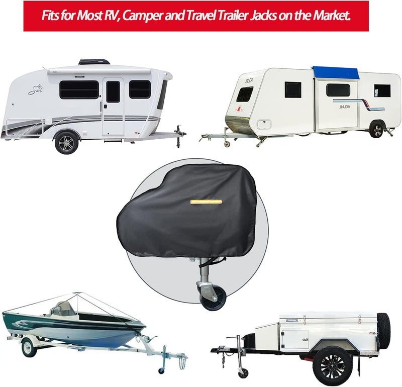 Andacar Waterproof Caravan Hitch Cover - Universal Trailer Jack Cover 35.5x6x23.6 Inch - Image 2