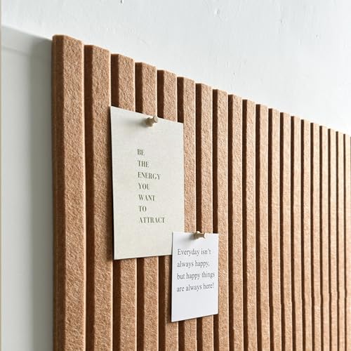 AkuDecor Large Cork Board for Office Decor, 48"x 36" - 1/2” Thick Felt Bulletin Board, 12 Pack Felt Board with Safe Removable Adhesive Tabs, Pin Board Cork Boards for Walls - Burnt Orange - Image 4