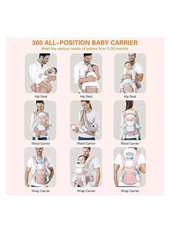 erorex multifunction baby strap waist stool hip seat baby carrier, suitable for 0-36 months baby,6 in 1 carrying mode,adjustable size, very suitable for hiking shopping trip  - Image 2