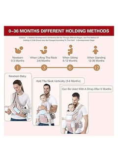 erorex multifunction baby strap waist stool hip seat baby carrier, suitable for 0-36 months baby,6 in 1 carrying mode,adjustable size, very suitable for hiking shopping trip  - Image 3