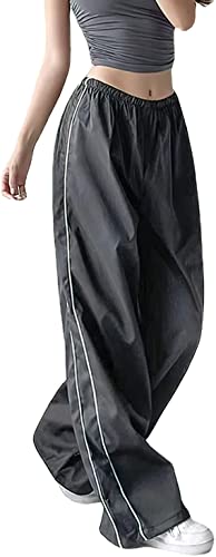 XPONNI Track Pants Women Baggy Y2k Fall Fashion 2022 (Darkgray, M, Medium) - Image 1